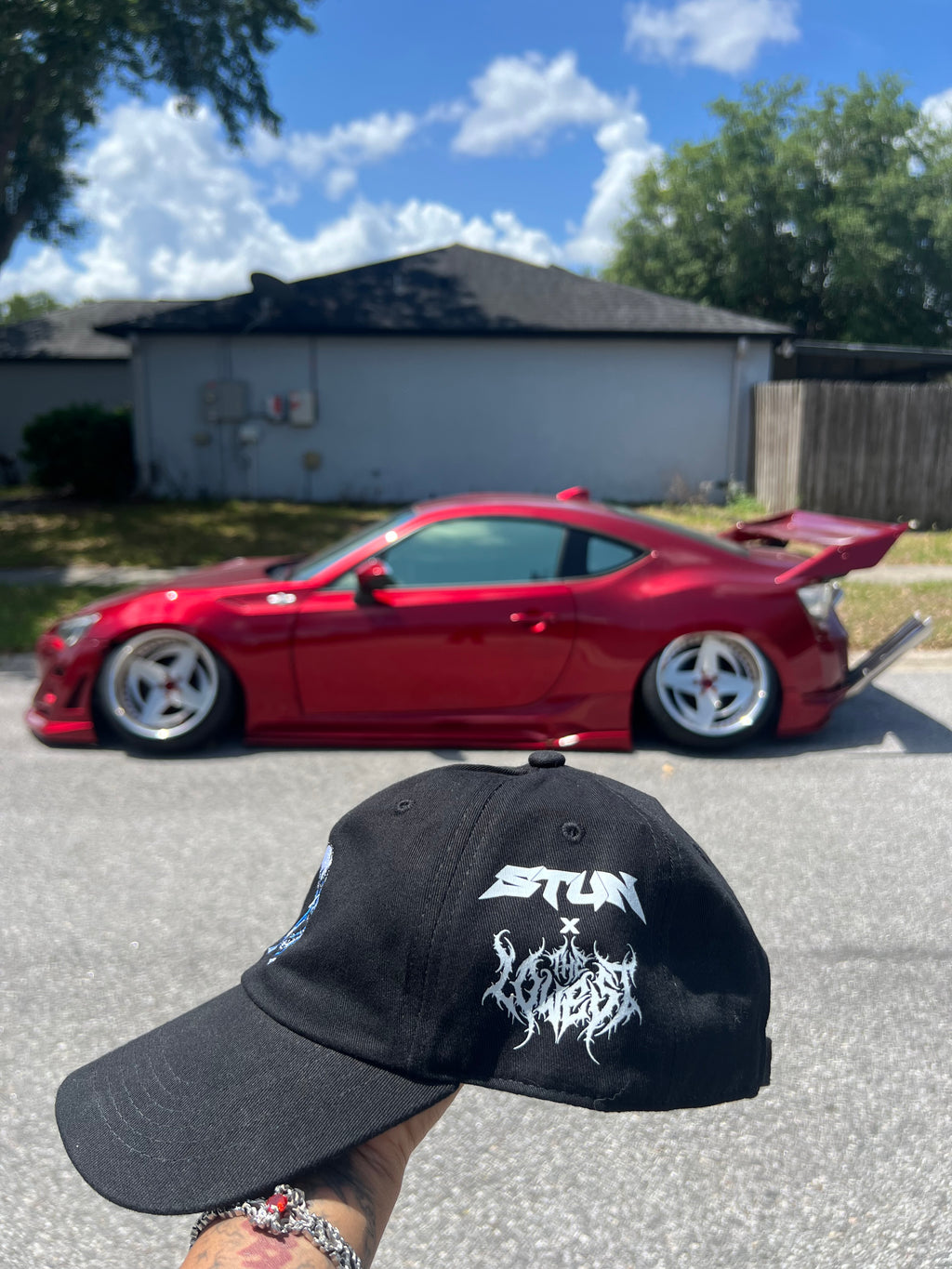 STUN X LOWEST “SKULL” DAD HAT